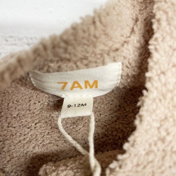 NEW 7AM Enfant Fuzzy Sleeveless Henley 9-12 mos Pecan Recycled Polyester - Picture 5 of 10